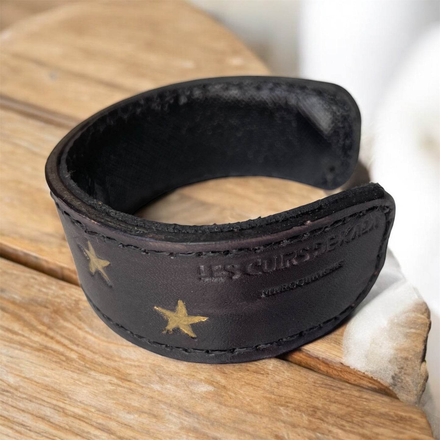 BRACELET/MANCHETTE EN CUIR NATUREL