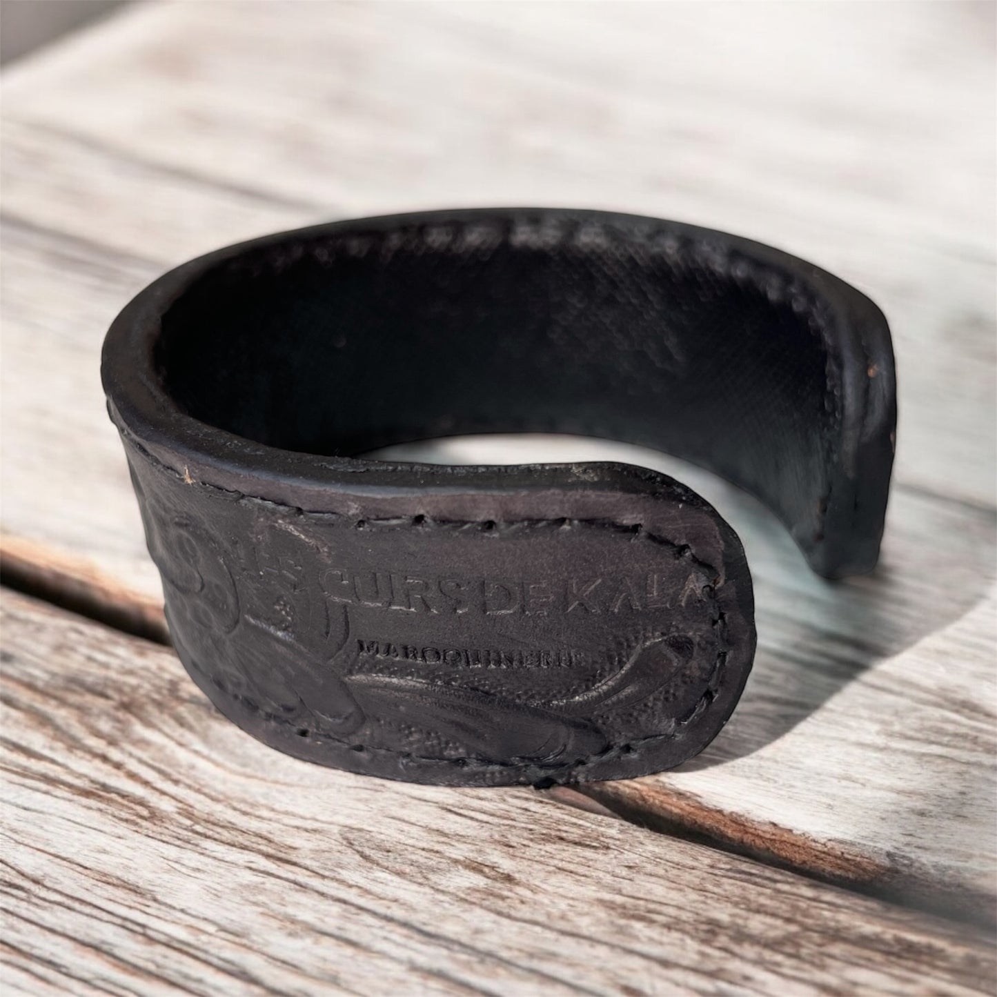 BRACELET/MANCHETTE EN CUIR NATUREL