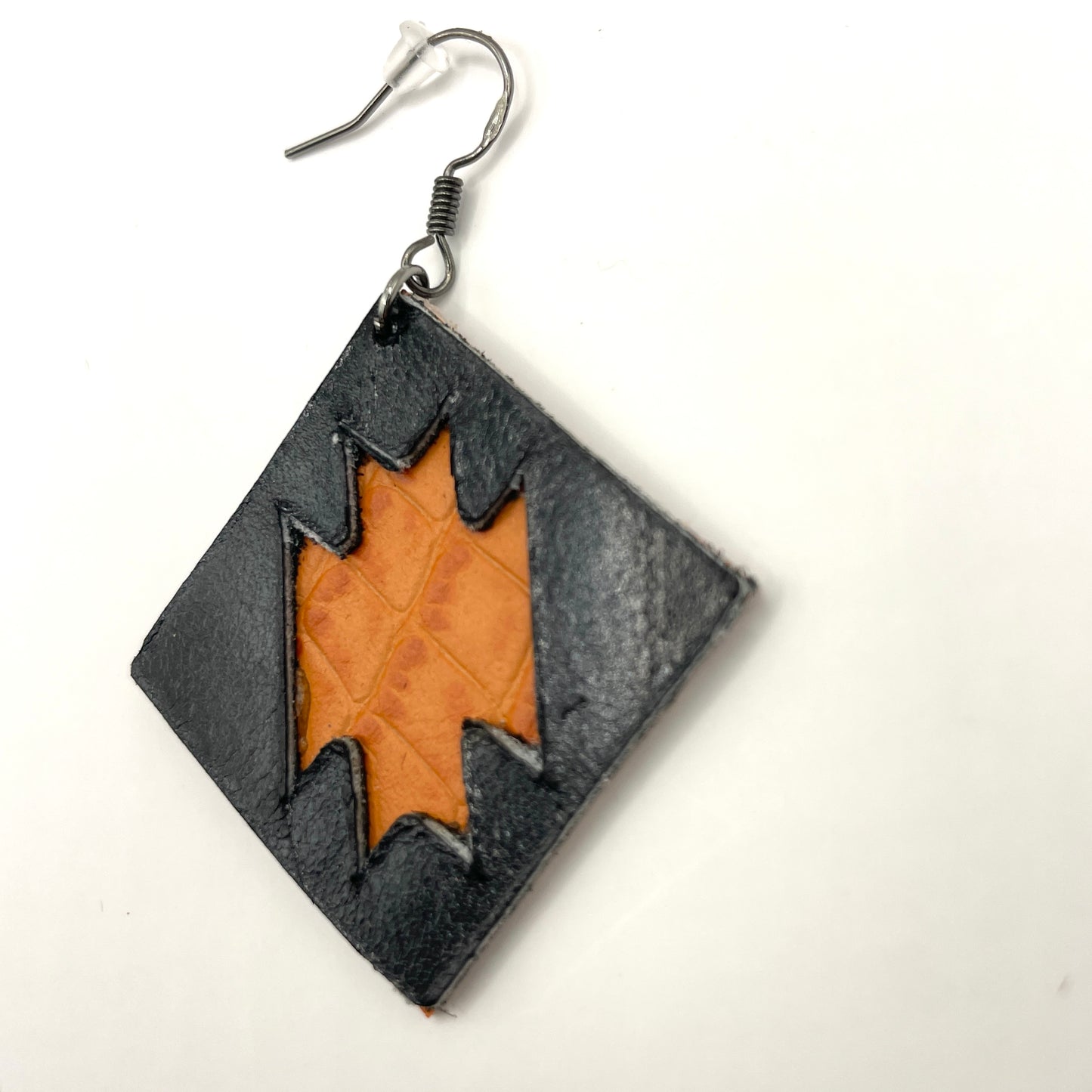 BO CARREES NOIR/ORANGE