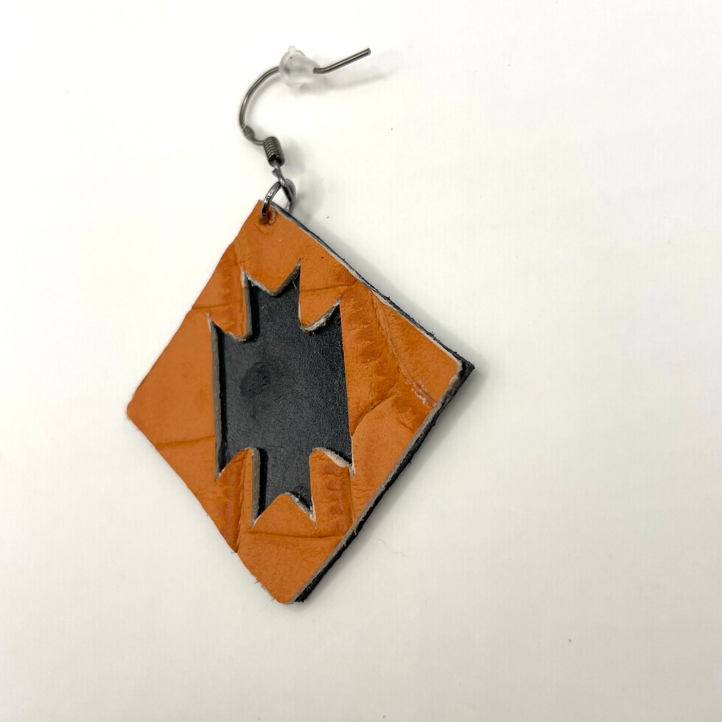 BO CARREES ORANGE/NOIR