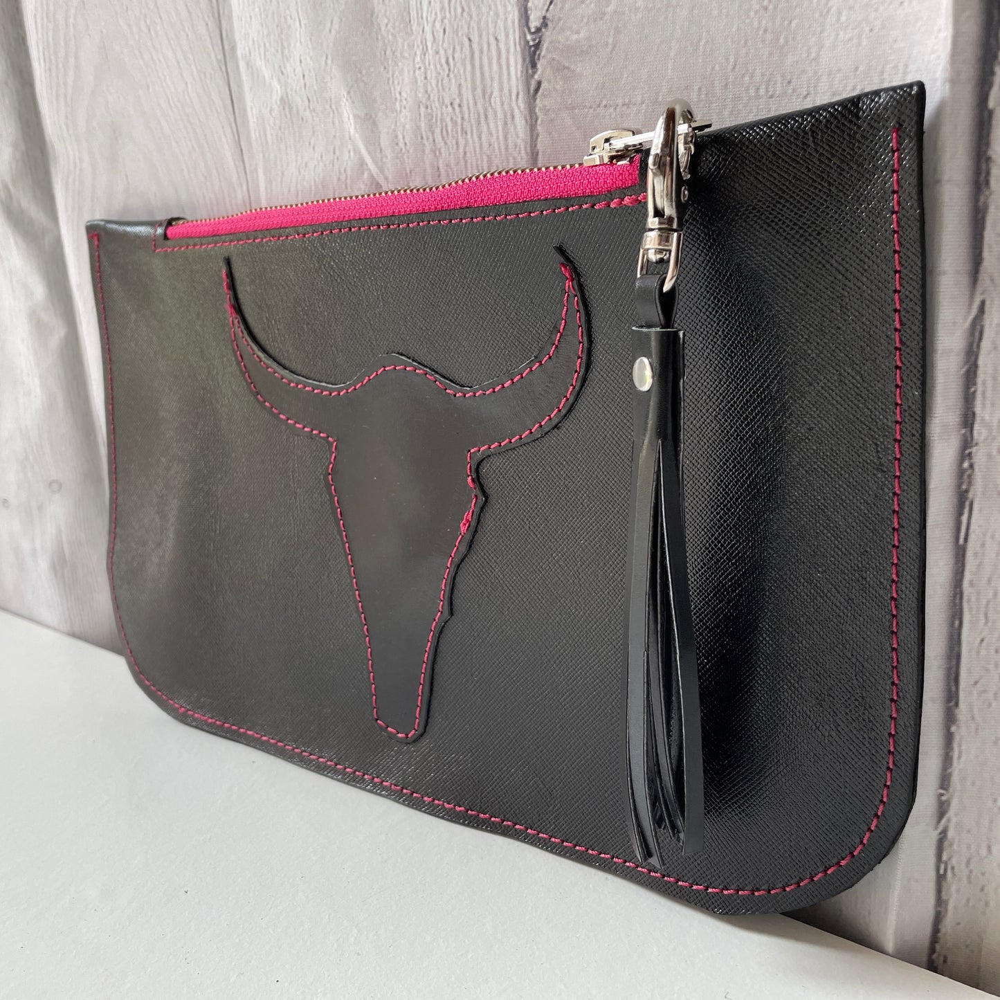 POCHETTE NOIR GRAIN