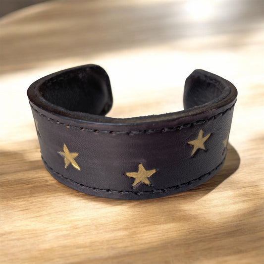 BRACELET/MANCHETTE EN CUIR NATUREL