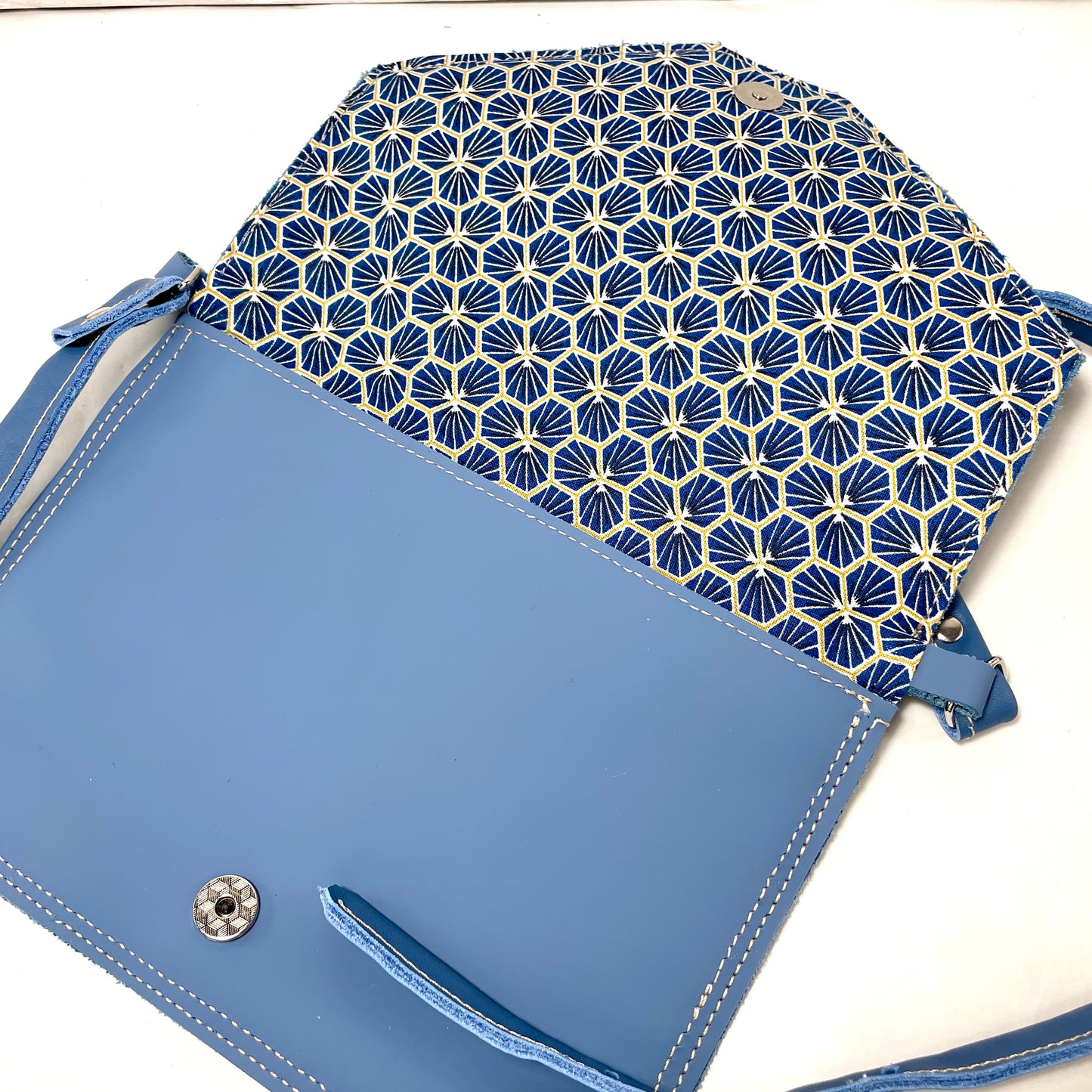MINI SAC BLEU GLACIER/BRONZE