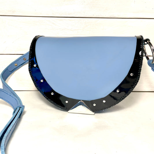 DEMI LUNE BLEU GLACIER/NOIR VERNIS