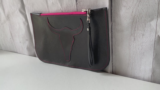 POCHETTE NOIR GRAIN